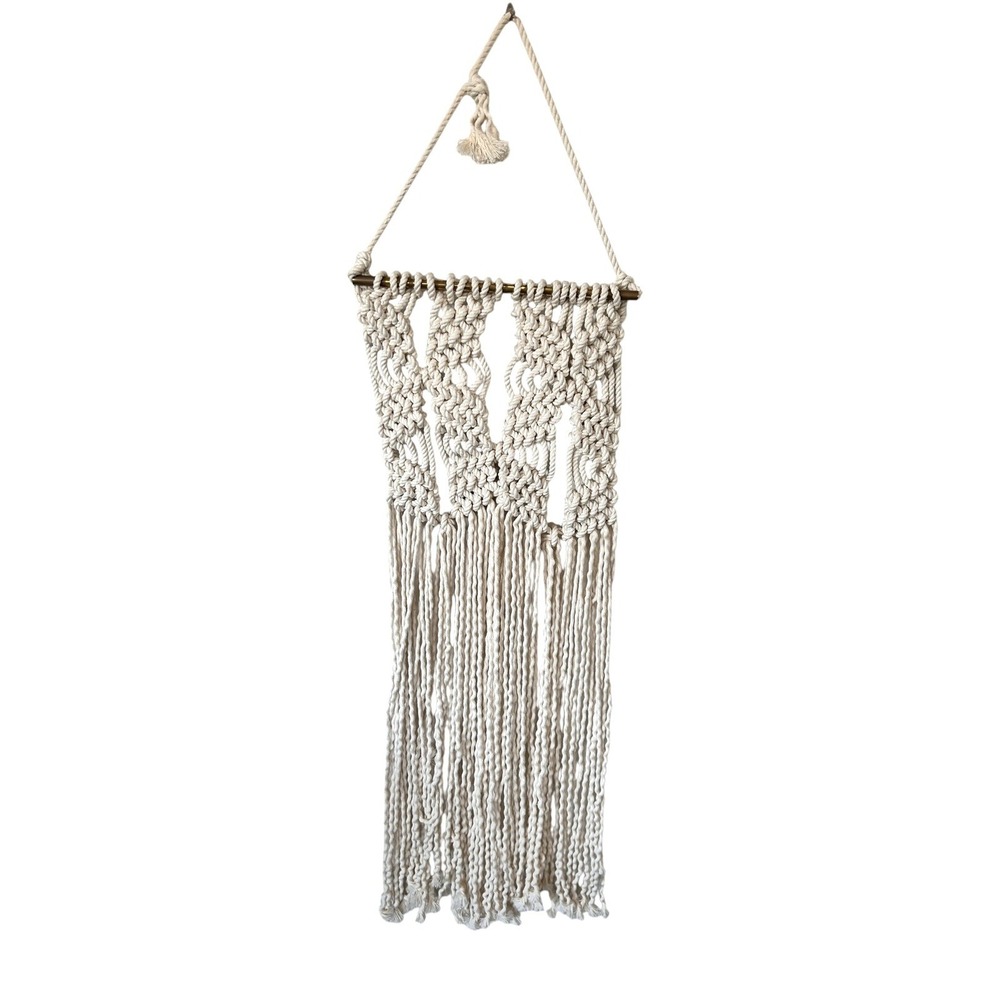 Macrame Woven Wall Hanging Decor Boho Hippie 70s Retro Braided Unique